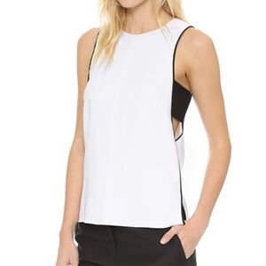 Brand new Rag & Bone bright white Clementine top. Medium. White/black.
